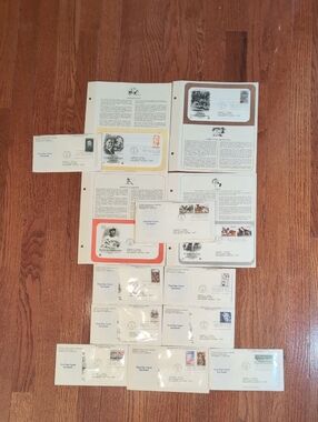 USPS August - November 1984 First Day Cover Stamp Letter + Inserts Album Pages